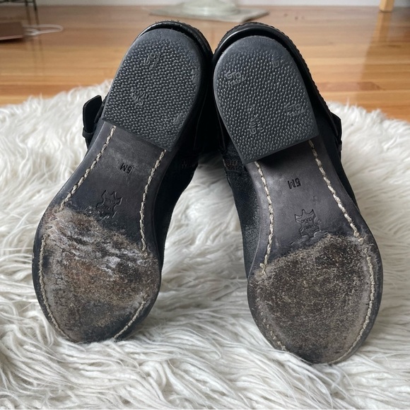 Donald J Pilner Dela Black Vintage Suede Leather Buckle Riding Boots EUC Size 5 - Picture 8 of 11